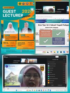 Guest Lecturer Pertemuan Ke-4 Bahas Literasi Statistik melalui Pendekatan Kontekstual dan Digital
