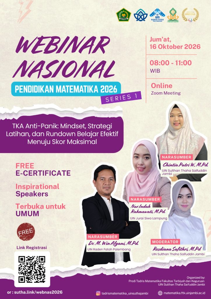 Webinar Nasional Pendidikan Matematika 2026 Series 1 Bahas Strategi Efektif Menghadapi TKA
